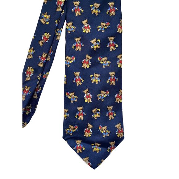 GIORGIO REDAELLI Silk tie Made in Italy Teddy Bear - Picture 1 of 6